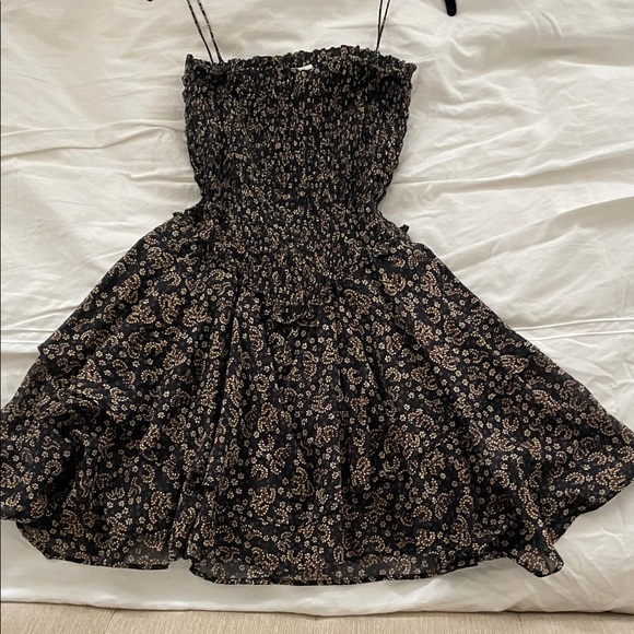 Isabel Marant Black and Cream Mini Dress - Picture 1 of 7